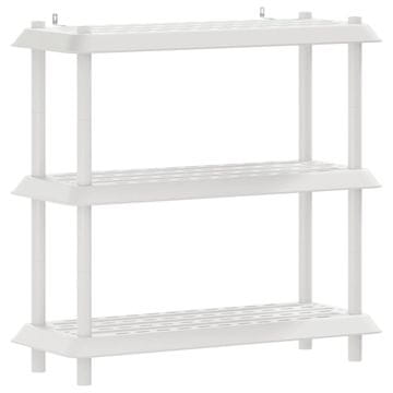 Vidaxl Polična enota 3 nivojev 100 x 40 x 96 cm PP Bela