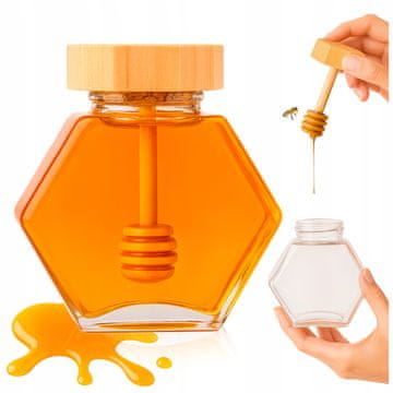 220 ml šesterokotni kozarec z merico