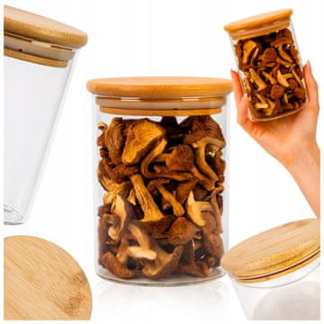 420 ml kozarec z lesenim pokrovom (ES0090W-3)