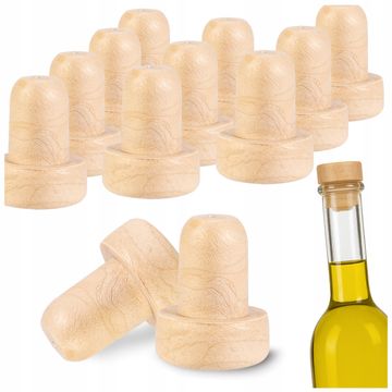 shumee 10x SINTETIČNI VINSKI KORUZA 12 mm ZAPIRKI ZA STEKLENICE Z GOBAMI IN VINSKIMI ZAMEKNIKI