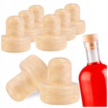 shumee 10x ZAMAŠKI 21,5 MM SINTETIČNI GOBAST ZAMAŠKI ZA STEKLENICE VINA, LIKERJA