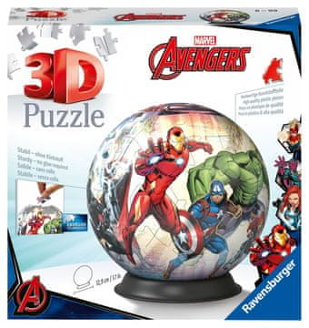 Avengers RAVENSBURGER 3D Puzzleball Marvel: Maščevalci 73 kosov