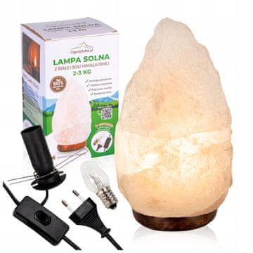 GR Solna svetilka 2-3 kg bela - naravna himalajska sol - ionizator zraka