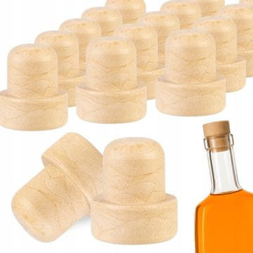 shumee 100x VINSKE ZAMAŠKE 20,5 MM ZAMAŠKE ZA STEKLENICE SOKOV SINTETIČNI GOBJI ZAMAŠKI