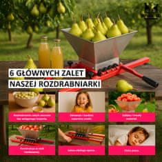 shumee DROBILNIK SADJA 15 l, ročni