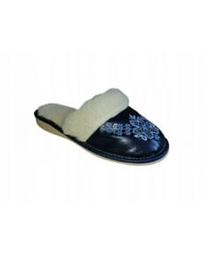 shumee Ženski izolirani copati s pokrito konico, temno modri hišni copati 42