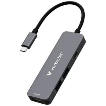 Verbatim VERBATIM USB-C 3.2 ZVEZDIŠČE ZA TELEFONE Z ALUMINIJASTIM ADAPTERJEM HDMI 32155