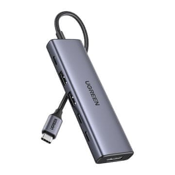 Ugreen UGREEN 6-PORTNI USB-C HUB Z DISPLAYPORT 4K IN PD100W ZA PRENOSNE RAČUNALNIKE