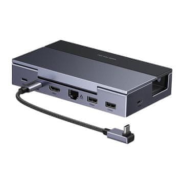 Ugreen UGREEN 6-V-1 USB-C PRIKLOPNA POSTAJA ZA PRENOSNIK, TELEFON IN ADAPTER, SIVA