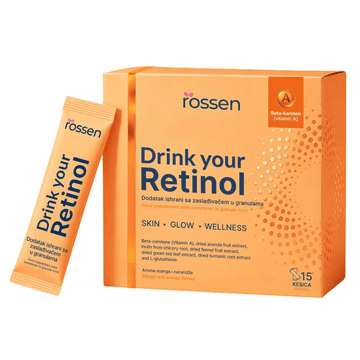 ROSSEN Natural Retinol na osnovi karotena in L-glutationa – prehransko dopolnilo