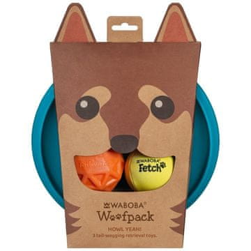 Waboba WABOBA WOOPACK SET ZA PSE 2X ŽOGICA 1X FRIZBIJE ZA AKTIVNE PSE