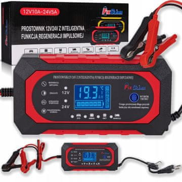 shumee AVTOMATSKI USMERNIK PAMETNI POLNILEC BATERIJ LCD 12V 24V