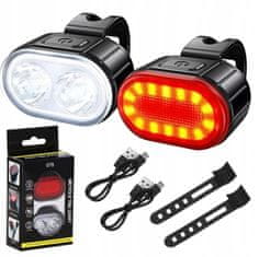 Verkgroup komplet LED kolesarskih luči, 200 lm, do 20 ur (RC-K-1450)