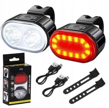 Verkgroup komplet LED kolesarskih luči, 200 lm, do 20 ur (RC-K-1450)