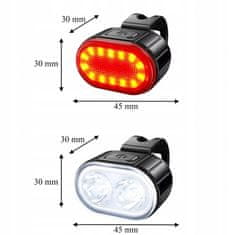 Verkgroup komplet LED kolesarskih luči, 200 lm, do 20 ur (RC-K-1450)