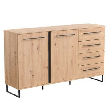 Homestyle4U Komoda, 159x92,5x42 cm, rjava