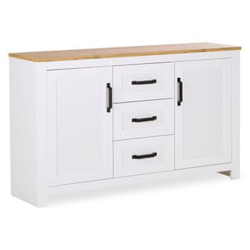 Homestyle4U Komoda, 150x89,5x41 cm, bela