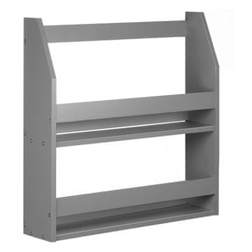 Homestyle4U Stenska polica, 63,6x60x15,5 cm, siva
