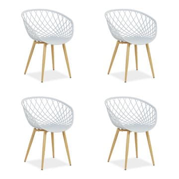 Homestyle4U Vrtni stolni komplet, 62x80x57 cm, siva, z naslonjali za roke