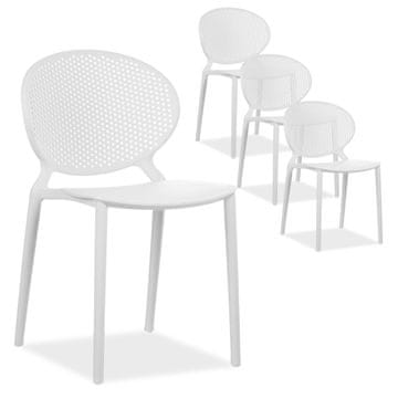 Homestyle4U Vrtni stolni komplet, 41x77,5x48 cm, bela
