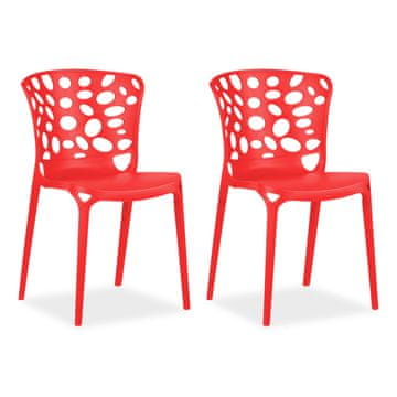 Homestyle4U Vrtni stolni komplet, 47x83x47 cm, rdeča