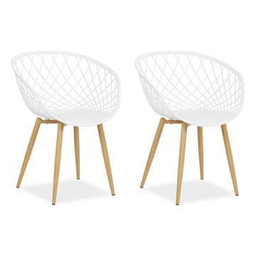 Homestyle4U Vrtni stolni komplet, 62x80x57 cm, bela