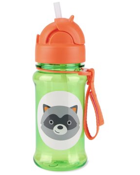 SKIP HOP Zoo Tritan steklenička s slamico 355ml Medvedek mavriček 12m+