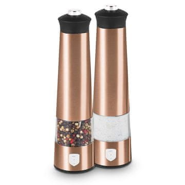 Električni mlinček za poper in sol komplet 2 kosov Rosegold Metallic Line BH-9500