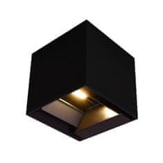 V-TAC LED solarna stenska svetilka 3W CCT 800lm IP65 kvadratna s senzorjem ČRNA