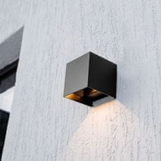 V-TAC LED solarna stenska svetilka 3W CCT 800lm IP65 kvadratna s senzorjem ČRNA