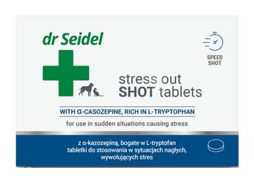 Dr. Seidel Stress Out Shot tablete za pomirjanje psov in mačk, 10 tablet