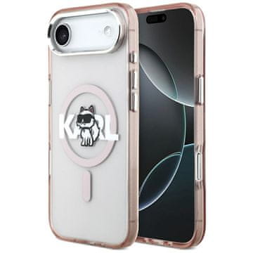 Karl Lagerfeld Ovitek Karl Lagerfeld IML Choupette Sketch Logo MagSafe za iPhone Air roza