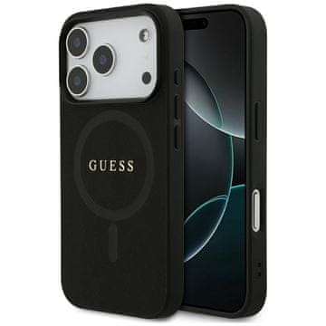 Guess Ovitek Guess Saffiano Classic Logo MagSafe za iPhone 17 Pro črne barve