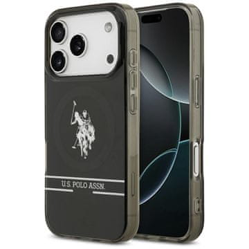 U.S. Polo Assn. OVITEK Z MAGSAFE LOGOTIPOM IN SPODNJIM ČRTOM ZA IPHONE 17 PRO Z MAGSAFE MODROM