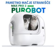 PetKit Purobot Max Pro 2 pametno mačje stranišče, AI kamera, Wifi, Triple nadzor vonjav, 66x60x54cm, sivo
