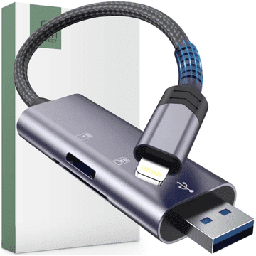 Tech-protect TECH-PROTECT ULTRABOOST BRALNIK KARTIC ZA SD IN MICRO SD ZA LIGHTNING USB