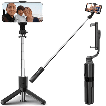 Tech-protect TECH-PROTECT L02S BLUETOOTH SELFIE PALICA S STATIVOM, ČRNEGA RAZMERJA
