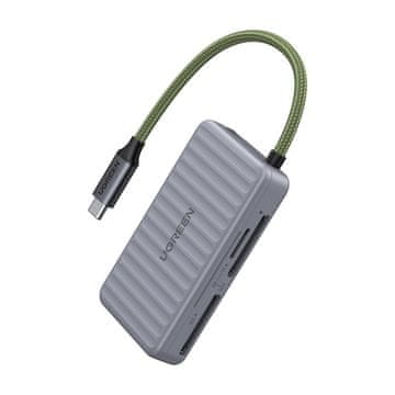 Ugreen Ugreen CM868 USB-C čitalnik kartic, 2xSD 1xTF 170MB/s (siv)