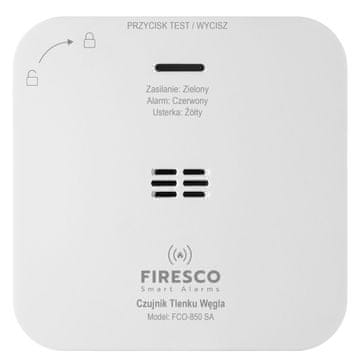 1 to 3 FIRESCO FCO-850 SA DETEKTOR OGLJIKOVEGA MONOKSIDA ZA ZAŠČITO PRED STRUPENIMI PLINI