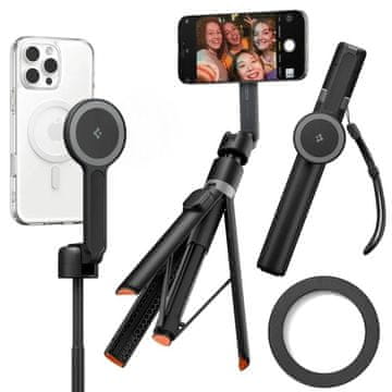 Spigen SPIGEN S581W MAGSAFE SELFIE PALČKA ZA APPLE IPHONE S STATIVOM IN BLUETOOTH ČRNEGA OBLIKOVALCA