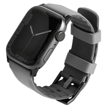 UNIQ Pašček UNIQ Linus za Apple Watch serije 1/2/3/4/5/6/7/8/9/SE/SE2 38/40/41 mm. Silikonski Airosoft siv/kredno siv.