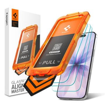 Spigen SPIGEN KALJENO STEKLO GLAS.TR SLIM PAKET 3 ETUI ZA IPHONE 17, POPOLNO PRILEGAJOČE