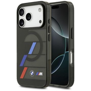 Bmw Ovitek M IML Metal Buttons Tricolor Lines MagSafe za iPhone 17 Pro črne barve