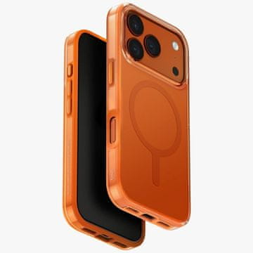 UNIQ Ovitek Clario za iPhone 17 Pro z magnetnim polnjenjem, oranžen