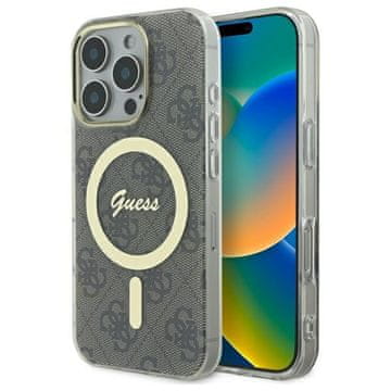 Guess GUHMP16LH4STW ovitek za iPhone 16 Pro 6,3" rjav/rjav IML 4G MagSafe