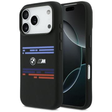 Bmw M silikonski vodoravni ovitek MagSafe za iPhone 17 Pro črne barve