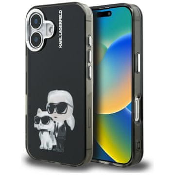 Karl Lagerfeld OVITEK KARL LAGERFELD ZA IPHONE 16 IML AKVARELNI KARL & CHOUPETTE & LOGO