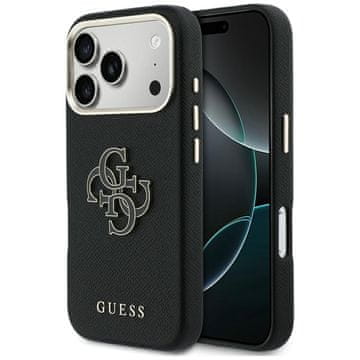 Guess Ovitek FW Resin Logo za iPhone 17 Pro črne barve