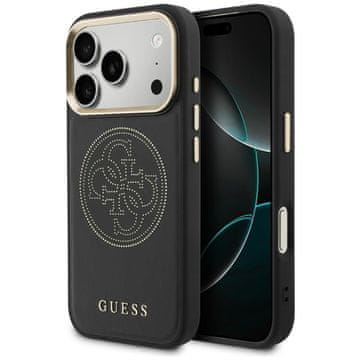 Guess perforiran ovitek 4G MagSafe za iPhone 17 Pro črne barve