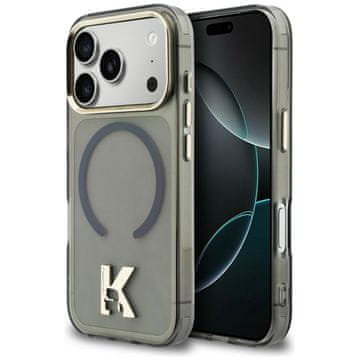 Karl Lagerfeld Ovitek IML K Head Logo MagSafe za iPhone 17 Pro črne barve